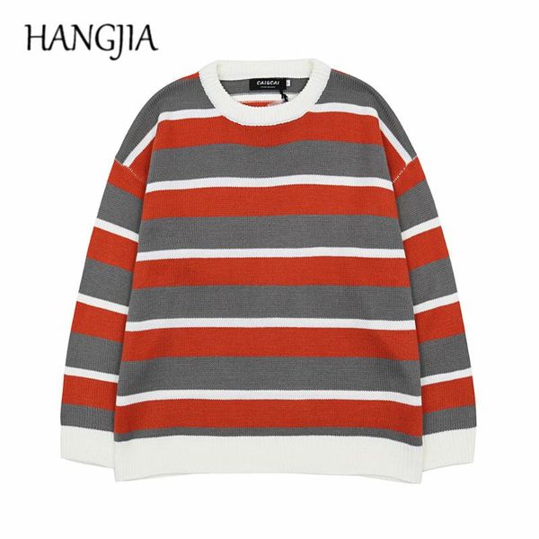 men's sweaters patchwork striped sweater harajuku colorblock pullover oversize loose casual long sleeve knitted for men women, White;black
men's sweaters patchwork striped sweater harajuku colorblock pullover oversize loose casual long sleeve knitted for men women, White;black