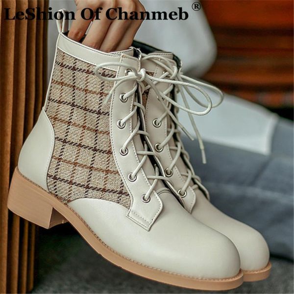 small size 33 lady big round toe boots woman cross tied thick square medium heels combat boots black beige shoes women
small size 33 lady big round toe boots woman cross tied thick square medium heels combat boots black beige shoes women