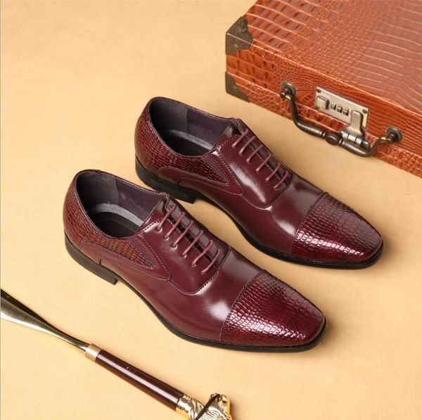 men's casual shoes fashion business leather shoes stone grain square toe men's lace-up low-work men, Black
men's casual shoes fashion business leather shoes stone grain square toe men's lace-up low-work men, Black