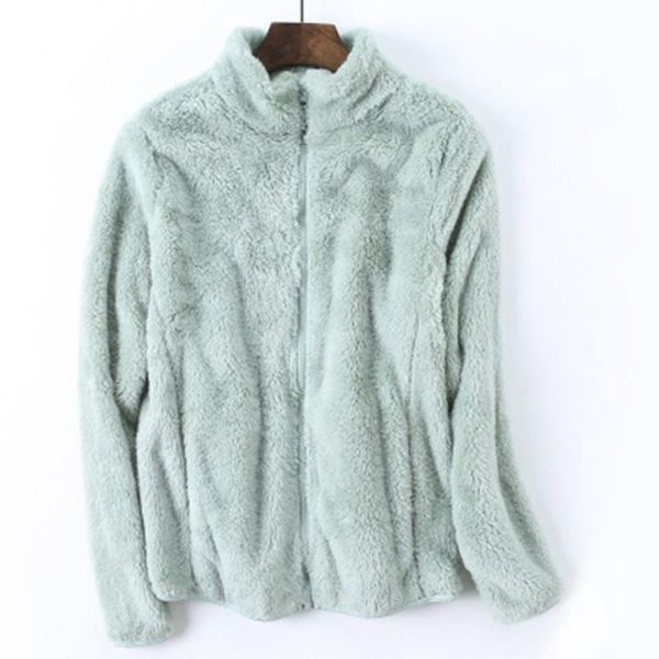 women's jackets spring and autumn minimalist plush jacket fleece zipper (long sleeve) winter women, Black;brown
women's jackets spring and autumn minimalist plush jacket fleece zipper (long sleeve) winter women, Black;brown