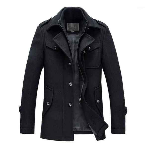 men's wool & blends arrival 2021 mens autumn and winter basical jackets coats single button pea coat1, Black
men's wool & blends arrival 2021 mens autumn and winter basical jackets coats single button pea coat1, Black