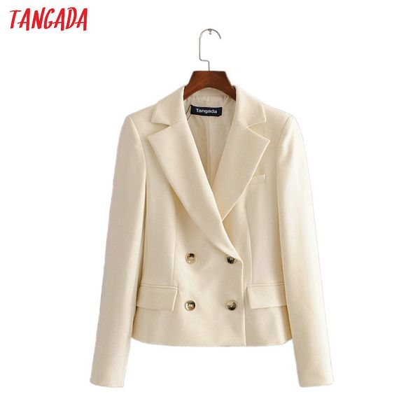 tangada women double-breasted white blazer female long sleeve elegant jacket office lady formal suits 3h487 201102, White;black
tangada women double-breasted white blazer female long sleeve elegant jacket office lady formal suits 3h487 201102, White;black