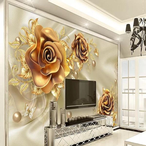 new custom 3d large mural wallpaper luxury golden jewelry floral silk children's room tv background living bedroom
new custom 3d large mural wallpaper luxury golden jewelry floral silk children's room tv background living bedroom