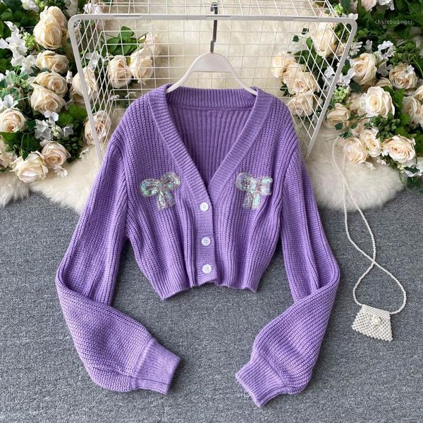 women purple sweater cardigan 2020 new spring autumn sequined patchwork button up cropped cardigan short knit jacket coat1, White
women purple sweater cardigan 2020 new spring autumn sequined patchwork button up cropped cardigan short knit jacket coat1, White