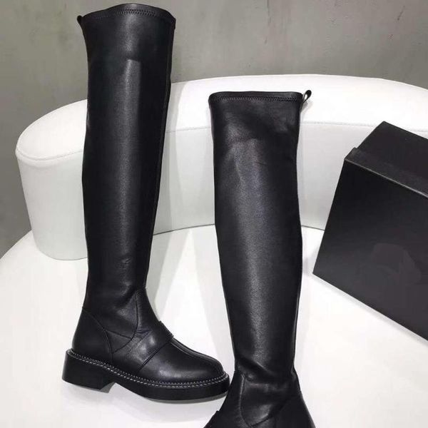 boots vallu2021 winter all-leather stitching fashion and versatile plain stretch high, Black
boots vallu2021 winter all-leather stitching fashion and versatile plain stretch high, Black