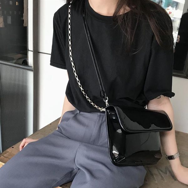 minuet shoulder bags patent leather women's messenger bag brand design chain sling black female crossbody mobile wallet bolsa feminina
minuet shoulder bags patent leather women's messenger bag brand design chain sling black female crossbody mobile wallet bolsa feminina