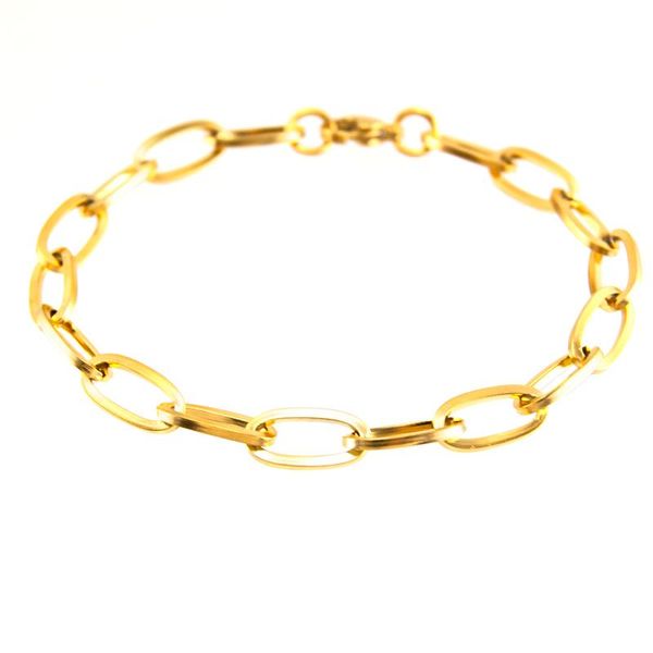 gold color/silver color stainless steel hip hop bracelet for men oval chain square line chain gift bracelet to send friends, Black
gold color/silver color stainless steel hip hop bracelet for men oval chain square line chain gift bracelet to send friends, Black