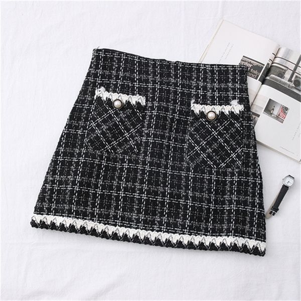 2021 new autumn and winter new fashion all-match small fragrance tweed high waist slimming double pocket design skirt women xr9p, Black
2021 new autumn and winter new fashion all-match small fragrance tweed high waist slimming double pocket design skirt women xr9p, Black