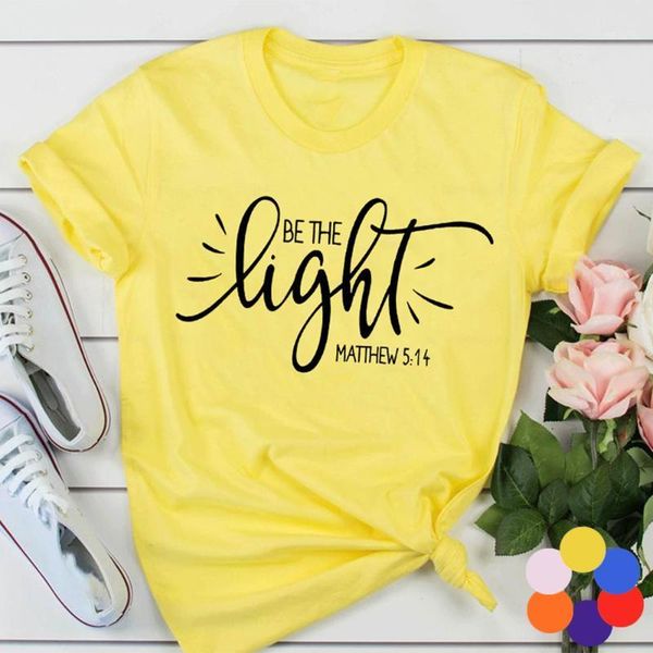 women's t-shirt fashion women t shirt with be the light matthew print christian slogan aesthetic street style faith jesus vintage yello, White
women's t-shirt fashion women t shirt with be the light matthew print christian slogan aesthetic street style faith jesus vintage yello, White