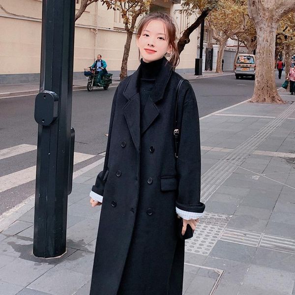 winter coat black overcoat for women long double breasted black warm thick slim lady coat outerwear female clothes
winter coat black overcoat for women long double breasted black warm thick slim lady coat outerwear female clothes
