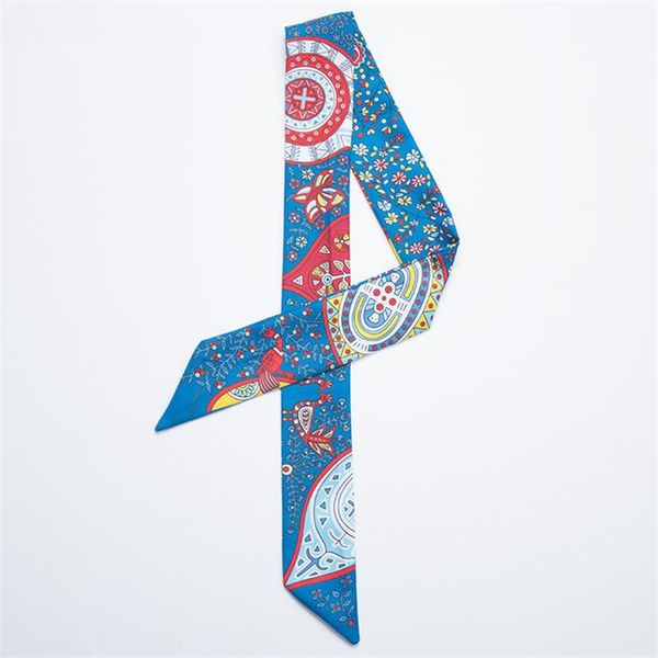 new design bag ribbons small floral print women silk scarf fashion brand head scarf long skinny scarves for handbag wmtzke bdesybag, Blue;gray
new design bag ribbons small floral print women silk scarf fashion brand head scarf long skinny scarves for handbag wmtzke bdesybag, Blue;gray
