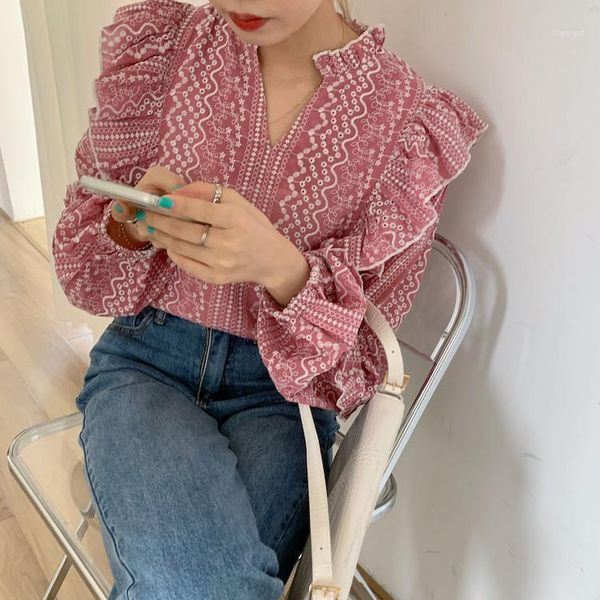 lamtrip heavy industry embroidered hollow out blouse women printed ruffled v-neck shirt black chic elegant balloon sleeve1, White
lamtrip heavy industry embroidered hollow out blouse women printed ruffled v-neck shirt black chic elegant balloon sleeve1, White