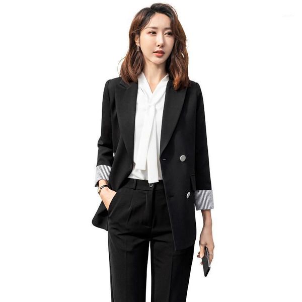 2021 fashion woman black lapel blazer slender elegant plus size female loose office lady all-match brief blazers1, White;black
2021 fashion woman black lapel blazer slender elegant plus size female loose office lady all-match brief blazers1, White;black