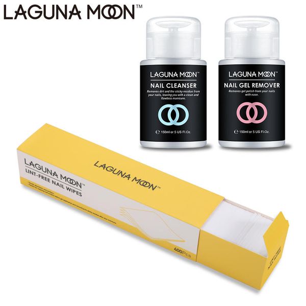 lagunamoon 150ml gel nail polish remover liquid nail surface cleanser + 400pcs cotton pads set lint-nail wipes
lagunamoon 150ml gel nail polish remover liquid nail surface cleanser + 400pcs cotton pads set lint-nail wipes