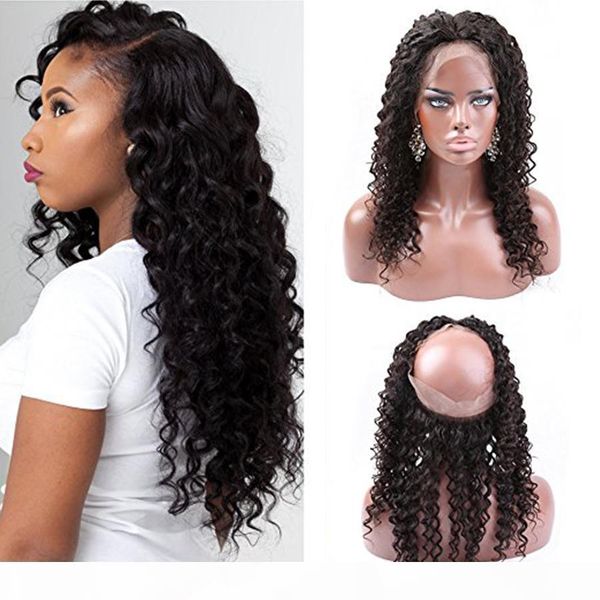 360 lace frontal closure with baby hair deep wave curly brazilian virgin 360 full lace frontal closure open cap bleached knots natural color, Black;brown
360 lace frontal closure with baby hair deep wave curly brazilian virgin 360 full lace frontal closure open cap bleached knots natural color, Black;brown