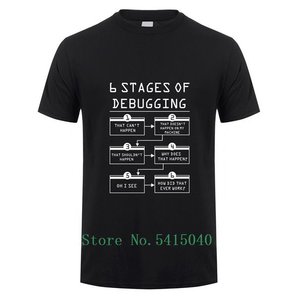 6 stages of debugging t shirts men 100% cotton tee o-neck bug coding computer programmer man t-shirt sport hooded sweatshirt hoodie
6 stages of debugging t shirts men 100% cotton tee o-neck bug coding computer programmer man t-shirt sport hooded sweatshirt hoodie