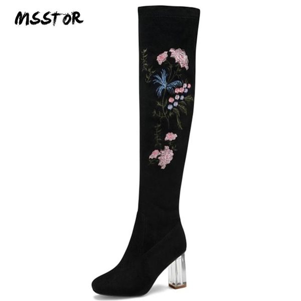 boots msstor clear round toe black embroider plush office fashion elegant winter square heels high knee zipper
boots msstor clear round toe black embroider plush office fashion elegant winter square heels high knee zipper