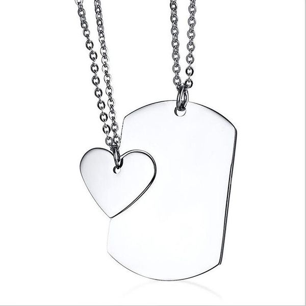 pendant necklaces classic lovers necklace jewelry heart tag jigsaw puzzle couples fashion simple stainless steel one pair, Silver
pendant necklaces classic lovers necklace jewelry heart tag jigsaw puzzle couples fashion simple stainless steel one pair, Silver