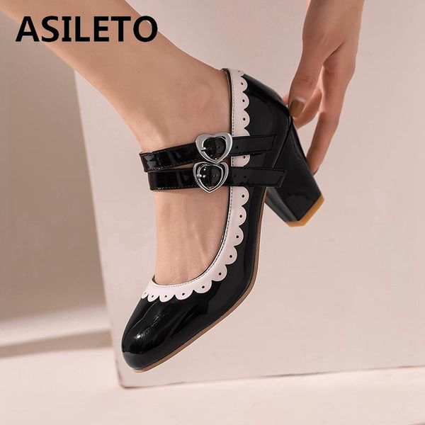 asileto new 2021 ladies pumps round toe 7cm block heels patent leather buckle mary jane sweet lolita big size 48 party a3542, Black
asileto new 2021 ladies pumps round toe 7cm block heels patent leather buckle mary jane sweet lolita big size 48 party a3542, Black