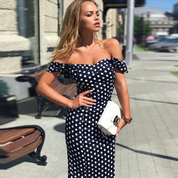 womens off shoulder summer dress dot printed bodycon evening party short dress summer beach dresses 2020 vestidos, Black;gray
womens off shoulder summer dress dot printed bodycon evening party short dress summer beach dresses 2020 vestidos, Black;gray