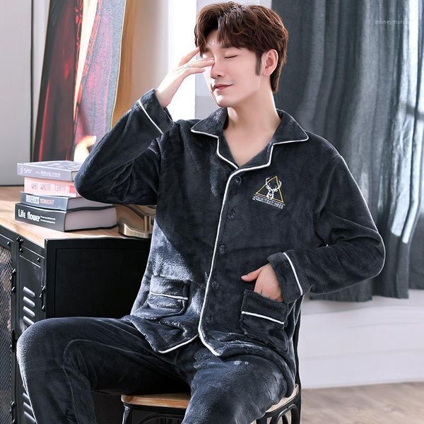 men flannel pajamas set plus size 3xl sleepwear casual soft bathrobe home clothes nightwear winter thick coral fleece pijamas1, Black;brown
men flannel pajamas set plus size 3xl sleepwear casual soft bathrobe home clothes nightwear winter thick coral fleece pijamas1, Black;brown