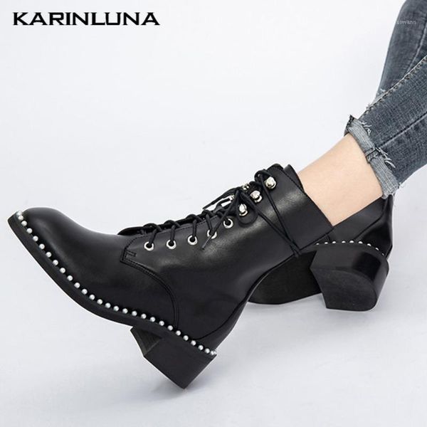 karin sale shoes woman rivet metal decoration cross-tied ankle boots round toe square thick heels shoes1, Black
karin sale shoes woman rivet metal decoration cross-tied ankle boots round toe square thick heels shoes1, Black