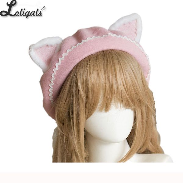 lovely women's cat ear berets cute mori girl wool berets for winter pink white 201019, Blue;gray
lovely women's cat ear berets cute mori girl wool berets for winter pink white 201019, Blue;gray