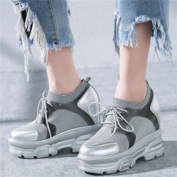 dress shoes breathable sneakers womens genuine leather high heel pumps female lace up knitting platform trainers casual travel, Black
dress shoes breathable sneakers womens genuine leather high heel pumps female lace up knitting platform trainers casual travel, Black