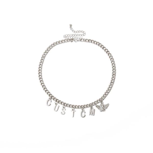 explosive woman body chain personality simple fashion letter necklace female tide spring and autumn clothing collocation, Silver
explosive woman body chain personality simple fashion letter necklace female tide spring and autumn clothing collocation, Silver