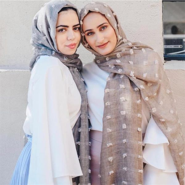 90*180cm jersey scarf hijabs for women muslim islamic ethnic tie dye cotton linen shawls soild pompom turban jacquard hijab 2020, Blue;gray
90*180cm jersey scarf hijabs for women muslim islamic ethnic tie dye cotton linen shawls soild pompom turban jacquard hijab 2020, Blue;gray