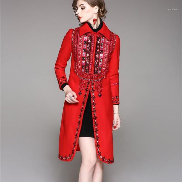 medium long retro chinese style women's embroidery woolen coat 2020 autumn winter fashion new woolen coat tide hhh001351, Black
medium long retro chinese style women's embroidery woolen coat 2020 autumn winter fashion new woolen coat tide hhh001351, Black