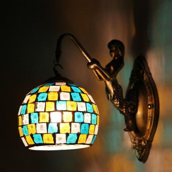 wall lamp retro industrial zone cafe bar wrought iron modern handmade stained glass decoration bedroom bedside wf1113
wall lamp retro industrial zone cafe bar wrought iron modern handmade stained glass decoration bedroom bedside wf1113