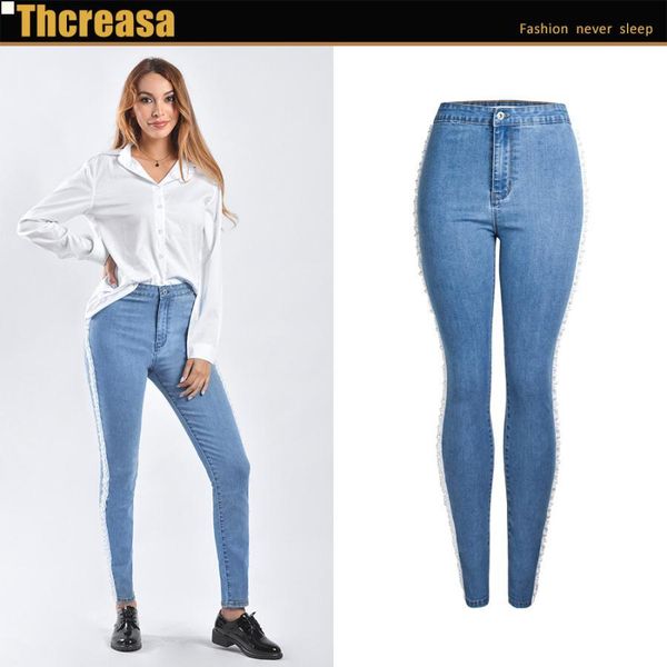 unique womans clothes ripped leggings elastic trousers mom women denim clothes simplicity women designer jeans femme woman pants fk293, Blue
unique womans clothes ripped leggings elastic trousers mom women denim clothes simplicity women designer jeans femme woman pants fk293, Blue