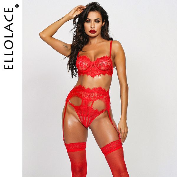 ellolace underwear lingerie 3 piece women party lingeries see through bralette lace mesh new 2019 bra set y200708, Red;black
ellolace underwear lingerie 3 piece women party lingeries see through bralette lace mesh new 2019 bra set y200708, Red;black