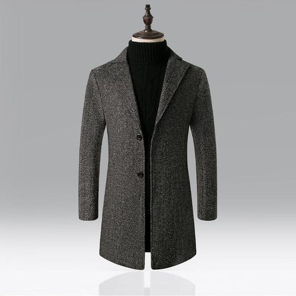 2020 autumn and winter new style men woolen coat coat korean-style fashion slim fit mid-length woolen fabric windbreaker, Black
2020 autumn and winter new style men woolen coat coat korean-style fashion slim fit mid-length woolen fabric windbreaker, Black