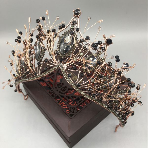 bridal black bronze crown, hair ornament, net red headdress, 18-year-old wedding crown of princess, Silver
bridal black bronze crown, hair ornament, net red headdress, 18-year-old wedding crown of princess, Silver