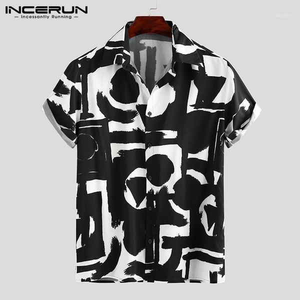 incerun printing shirt men casual short sleeve summer lapel button chic brand hawaiian shirts streetwear camisa masculina 20201, White;black
incerun printing shirt men casual short sleeve summer lapel button chic brand hawaiian shirts streetwear camisa masculina 20201, White;black