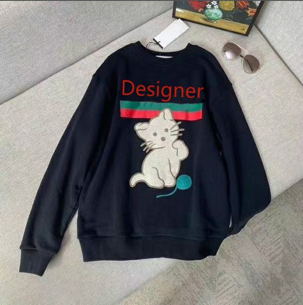 cute cat hoodies 20fw round neck trend letter animal embroidery pattern fashion women's sweater 2 colors size m-2xl, Black
cute cat hoodies 20fw round neck trend letter animal embroidery pattern fashion women's sweater 2 colors size m-2xl, Black