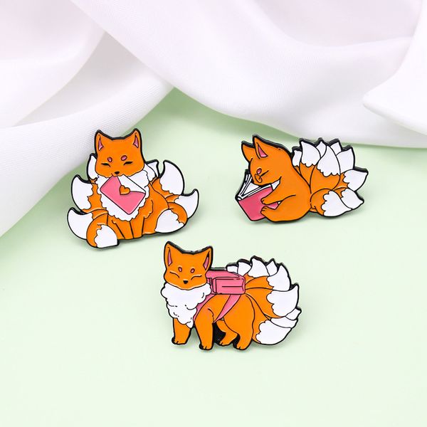 cute fox nail polish pin sly fox nine tail fox love letter read a book study brooch personalized badge lapel for kids couple jewelry, Blue
cute fox nail polish pin sly fox nine tail fox love letter read a book study brooch personalized badge lapel for kids couple jewelry, Blue