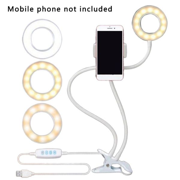 clip on led selfie ring light with cell phone holder flexible dimmable make up desk table lamp p studio for live stream
clip on led selfie ring light with cell phone holder flexible dimmable make up desk table lamp p studio for live stream