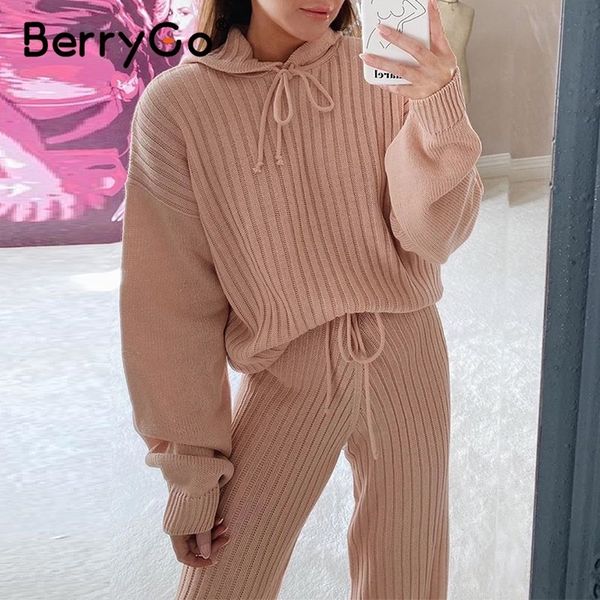berrygo two-piece hoodie knitted set suit women autumn winter pullover casual leisure suits warm sweater pants set outfits 201110, White
berrygo two-piece hoodie knitted set suit women autumn winter pullover casual leisure suits warm sweater pants set outfits 201110, White