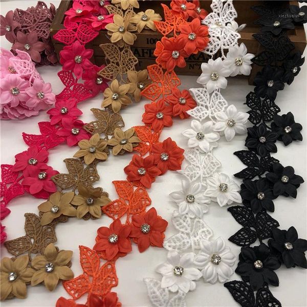 15yards water soluble rhinestone lace trim wedding dress ribbon 3d flower embroidered applique diy clothing accessories sewing1, Pink;blue
15yards water soluble rhinestone lace trim wedding dress ribbon 3d flower embroidered applique diy clothing accessories sewing1, Pink;blue