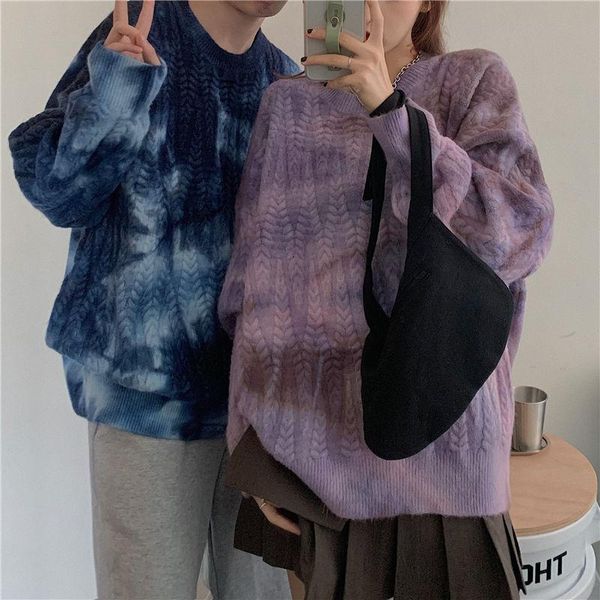 men's sweaters autumn and winter tie-dye sweater warmth fashion retro casual knitted pullover men loose korean couple knitting, White;black
men's sweaters autumn and winter tie-dye sweater warmth fashion retro casual knitted pullover men loose korean couple knitting, White;black