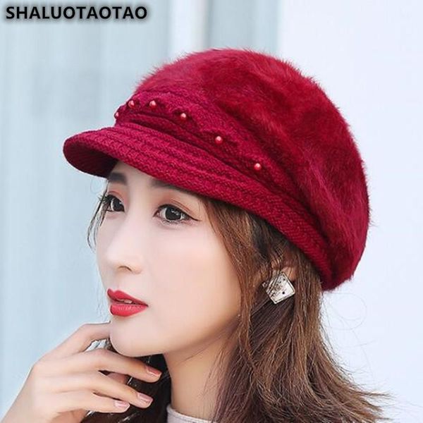 shaluotaotao elegant noble warm velvet berets women's fashion ear protectors fur knitted hat trend lady brands winter cap, Blue;gray
shaluotaotao elegant noble warm velvet berets women's fashion ear protectors fur knitted hat trend lady brands winter cap, Blue;gray