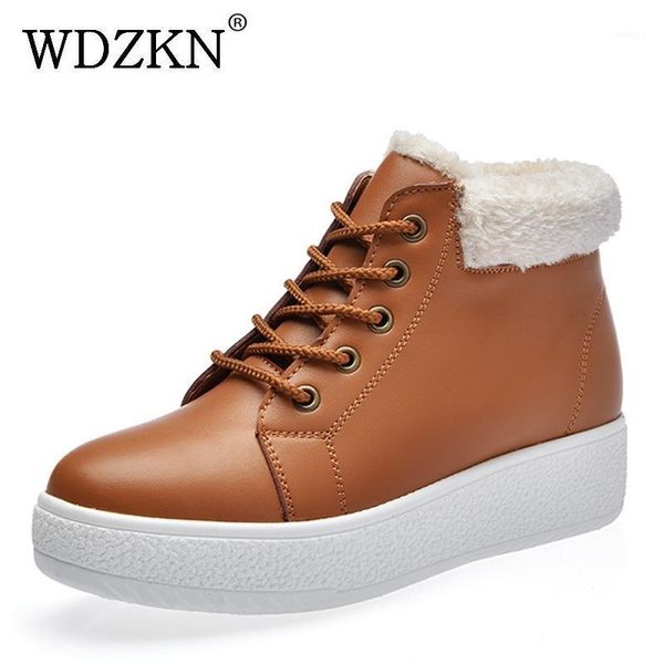 wdzkn 2020 women snow boots lace up round toe flat platform warm fur ankle boots for women winter shoes botas femininas h16091, Black
wdzkn 2020 women snow boots lace up round toe flat platform warm fur ankle boots for women winter shoes botas femininas h16091, Black