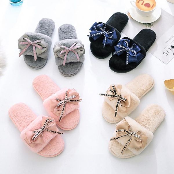 autumn and winter indoor women plush home slippers cute bow faux fur warm flat bottom girls shoes non-slip ladies warm slippers1, Black
autumn and winter indoor women plush home slippers cute bow faux fur warm flat bottom girls shoes non-slip ladies warm slippers1, Black