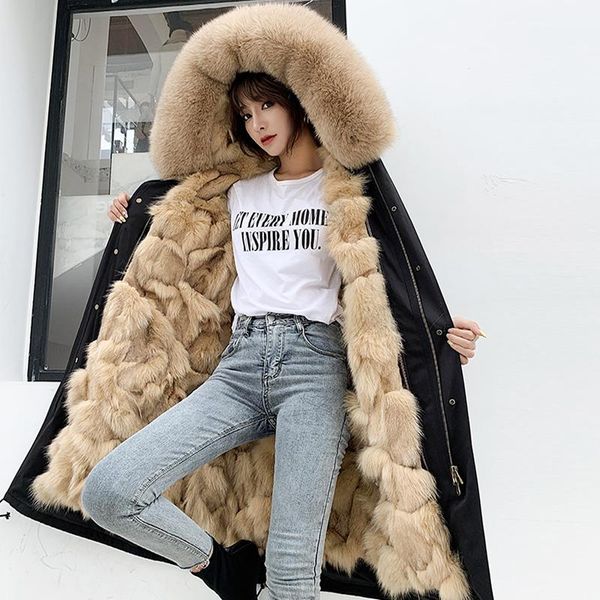 women's fur & faux 2021 parka real coat winter jacket women natural collar hood thick warm liner outerwear streetwear 3 in 1, Black
women's fur & faux 2021 parka real coat winter jacket women natural collar hood thick warm liner outerwear streetwear 3 in 1, Black