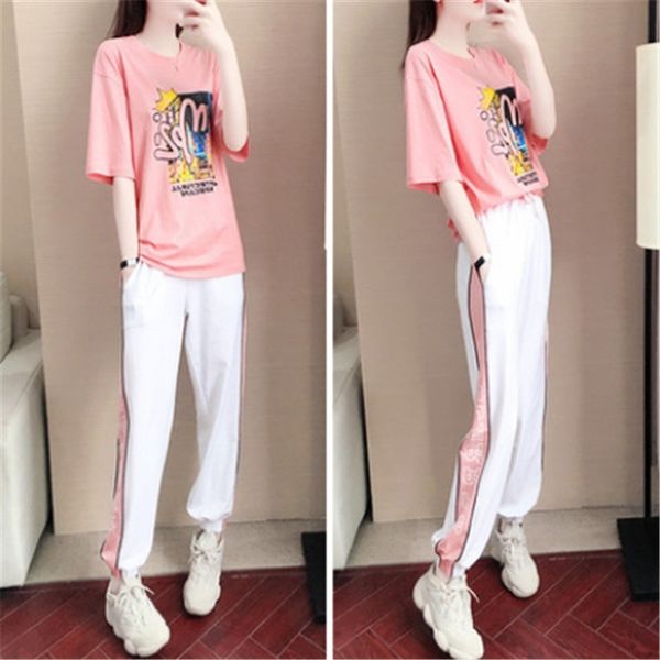 5kncb sportswear women's trend fashion trouserstrousers and trousers new student t-shirt summer round neck printed short sleeve t-shirt, Gray
5kncb sportswear women's trend fashion trouserstrousers and trousers new student t-shirt summer round neck printed short sleeve t-shirt, Gray