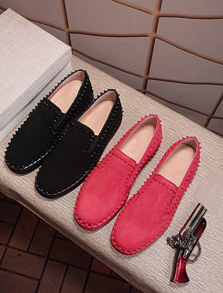 fashion ladies slip-on shoes studded spikes mens womens comfortable shoe all match real leather elk skin trainers outdoor casual lover loafe, Black;white
fashion ladies slip-on shoes studded spikes mens womens comfortable shoe all match real leather elk skin trainers outdoor casual lover loafe, Black;white
