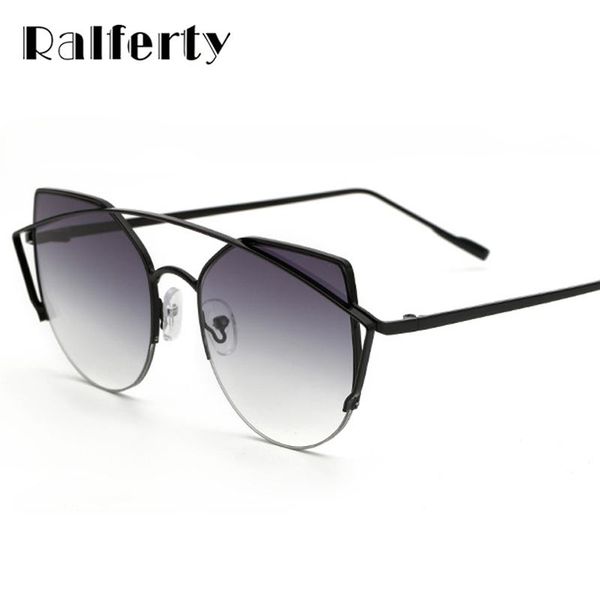 ralferty mirrored gradient cat eye sunglasses women classic brand designer twin-beams gray black frame sun glasses female x2259, White;black
ralferty mirrored gradient cat eye sunglasses women classic brand designer twin-beams gray black frame sun glasses female x2259, White;black